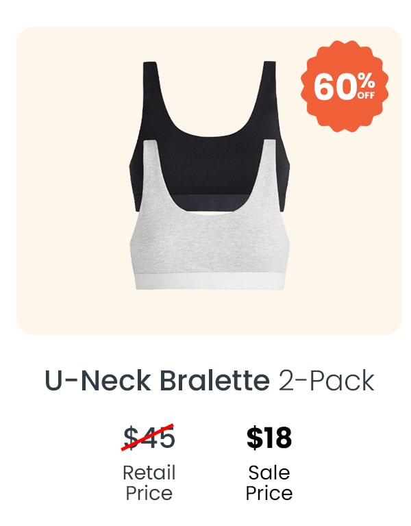 U-Neck Bralette 2-Pack | $18 Sale Price