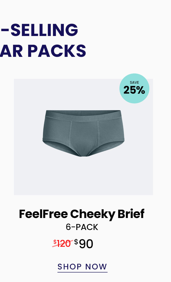 FeelFree cheeky Brief 6-Pack | $90 | Shop Now