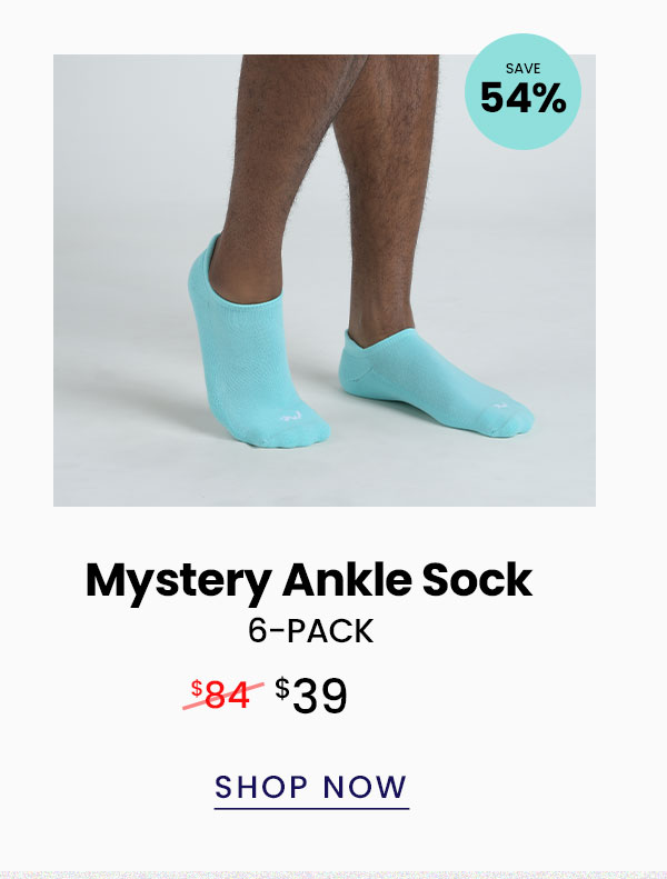 Mystery Ankle Sock 6 -Pack | $39 | Shop Now