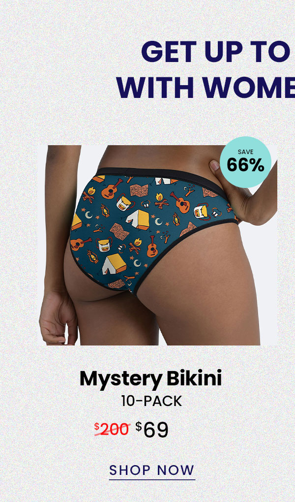 Get up to 66% off with women's Pack | Mystery Bikini 10-pack | $69 | Shop Now