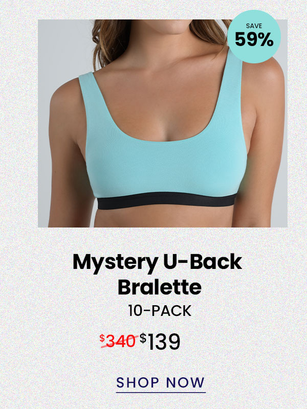 Mystery U-Back Bralette 10-Pack | $139 | Shop Now