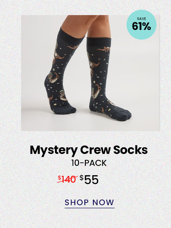 Mystery Crew Socks 10-Pack | $55 | Shop Now