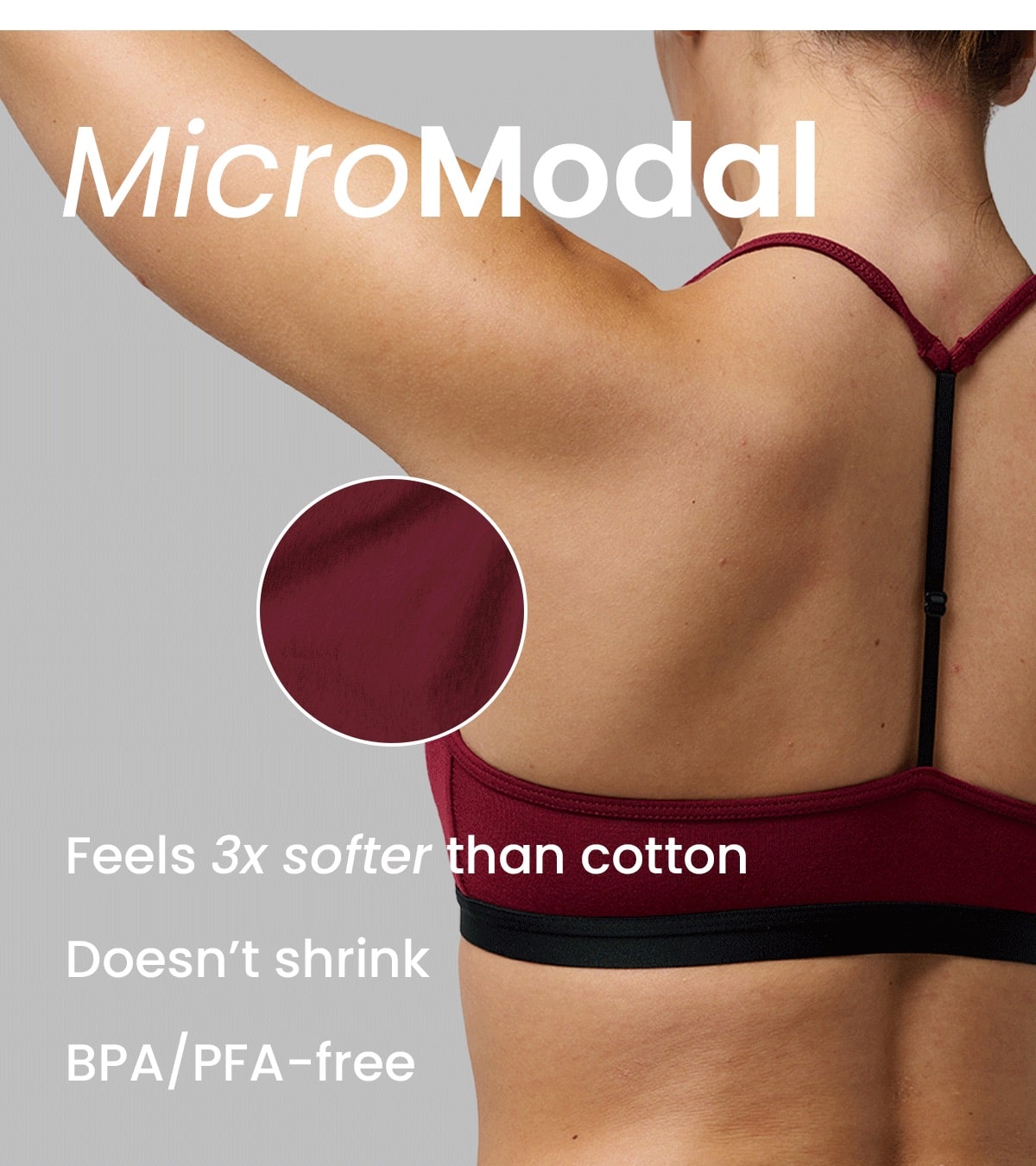 Micro Modal | Feels 3x softer than cotton, Doesn't shrink, BPA/PFA-free