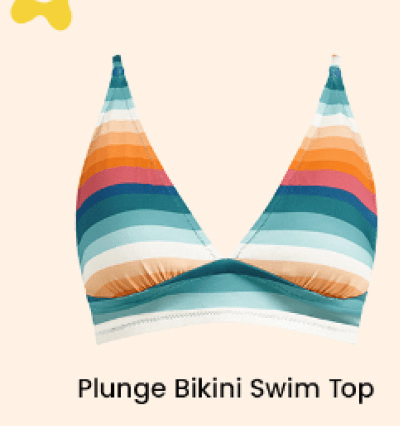 Plunge Bikini Swim Top