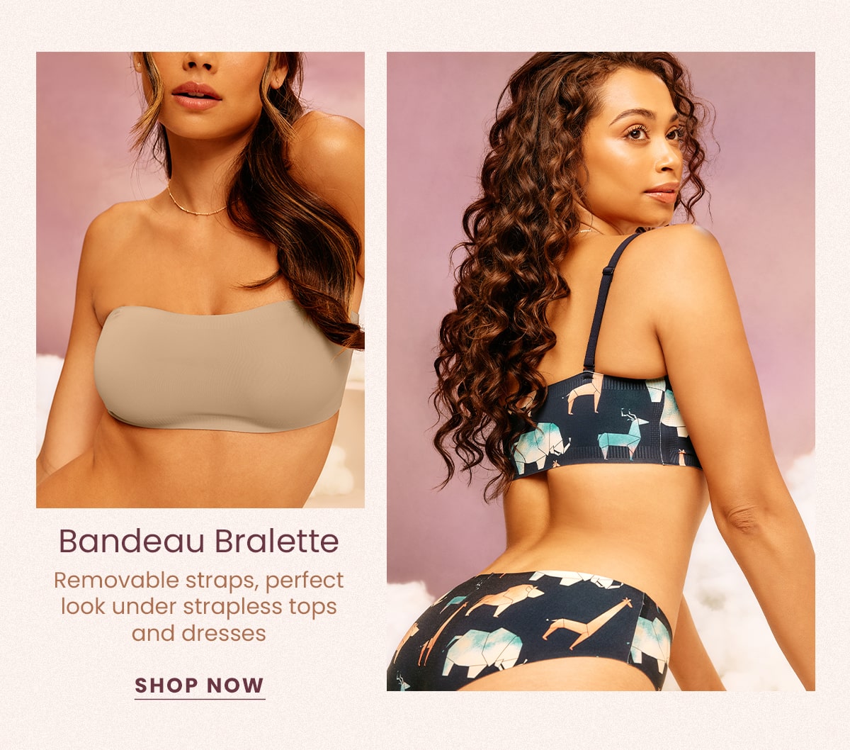 Bandeau Bralette | Removable straps, perfect look under strapless tops and dresses | Shop Now