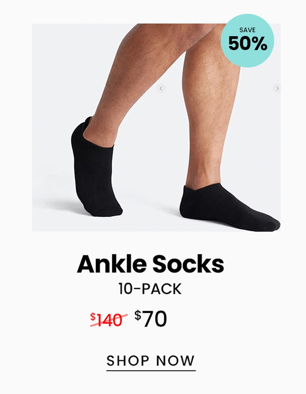 Ankle Socks 10-Pack | $70 | Shop Now