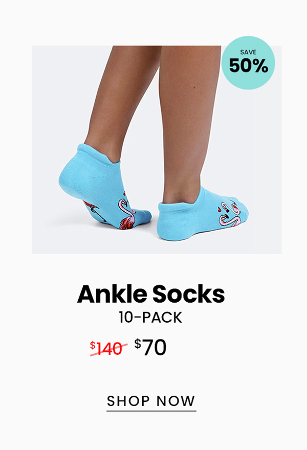 Ankle Socks 10-Pack | $70 | Shop Now