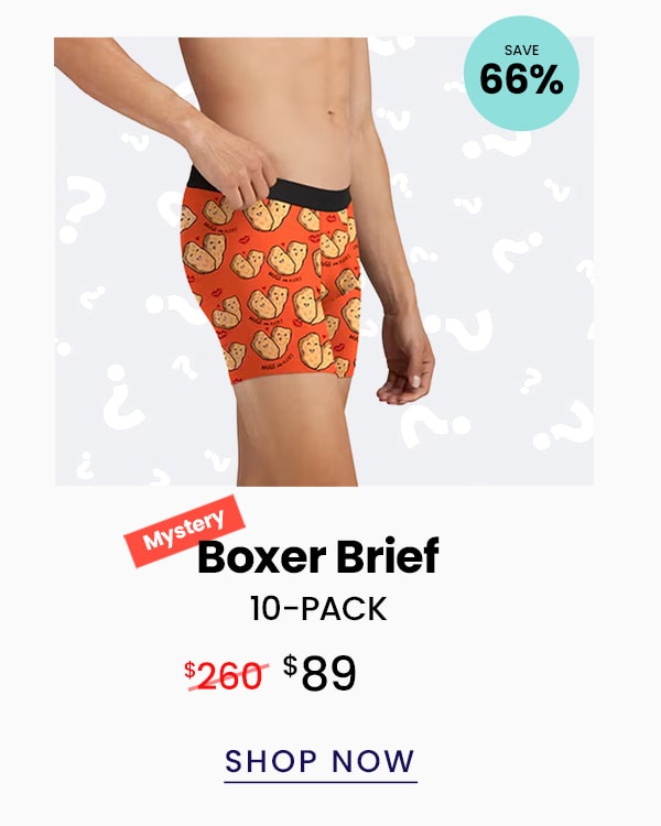 Mystery Boxer Brief 10-Pack | $89 | Shop Now