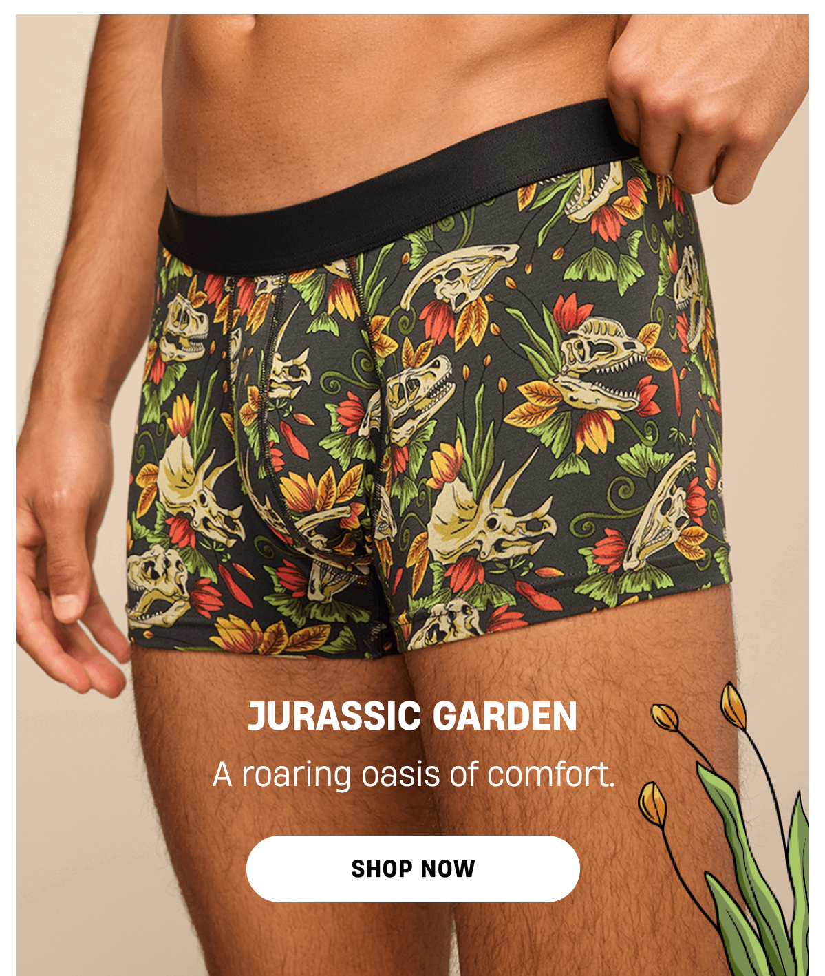 Jurassic Garden | A roaring oasis of comfort. | Shop Now