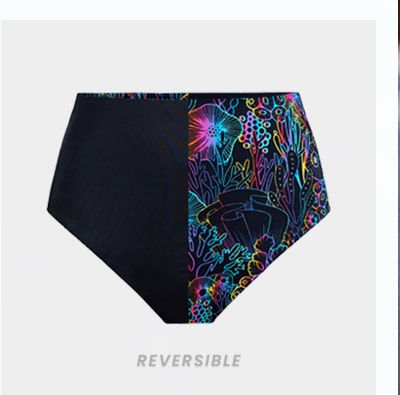 Reversible High Waist Swim Bottom