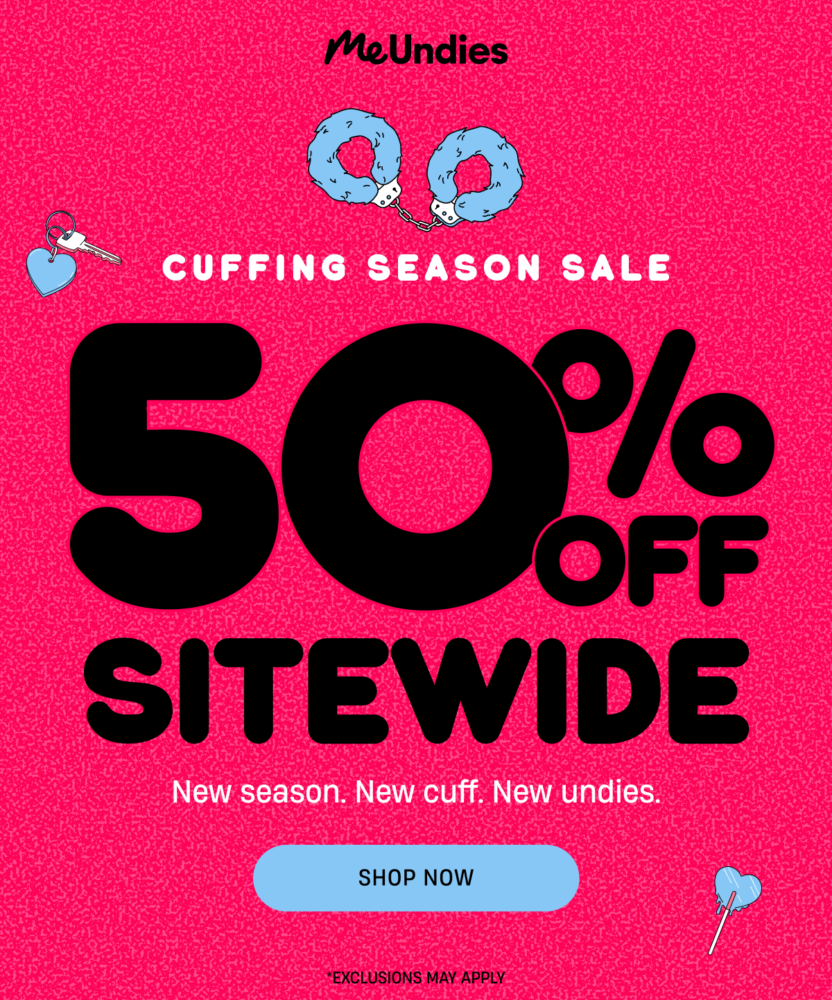 MeUndies | Cuffing Season Sale | 50% Off Sitewide | Shop Now