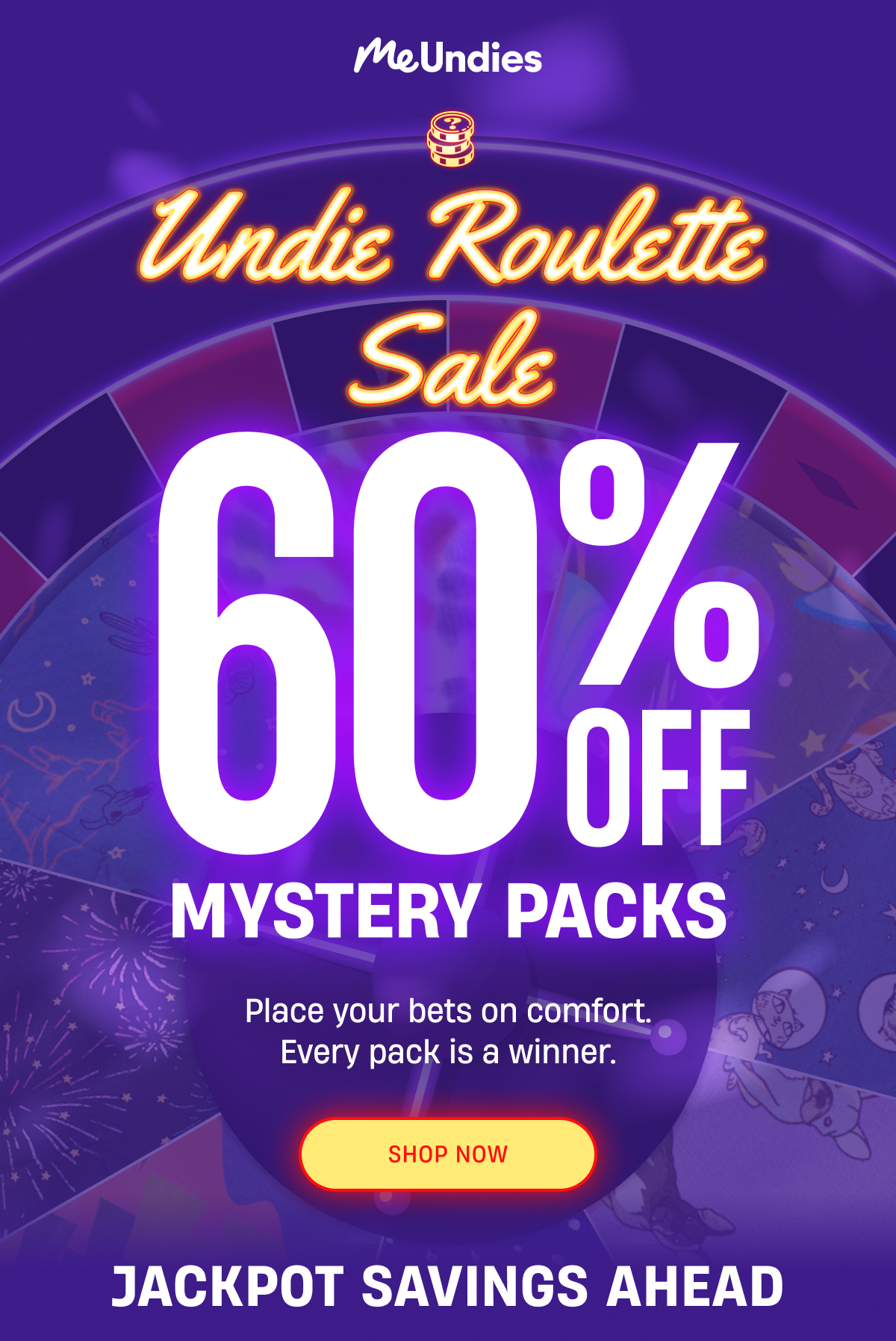 MeUndies | Undie Roulette Sale | 60% off Mystery Packs | Shop Now