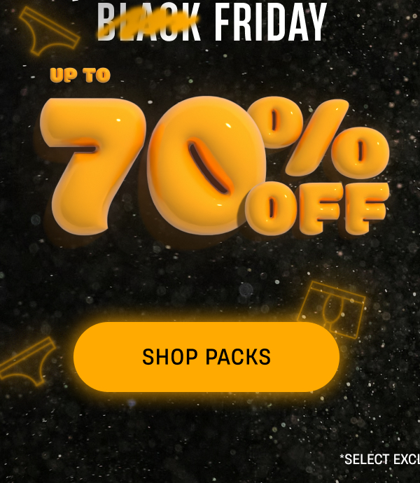Pack Friday | Up to 70% Off | Shop Packs
