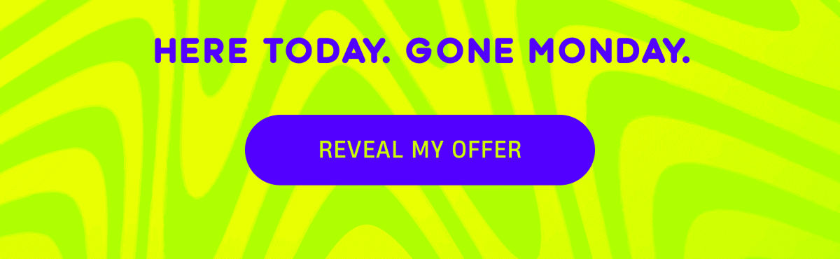 Here Today. Gone Monday. Reveal My Offer