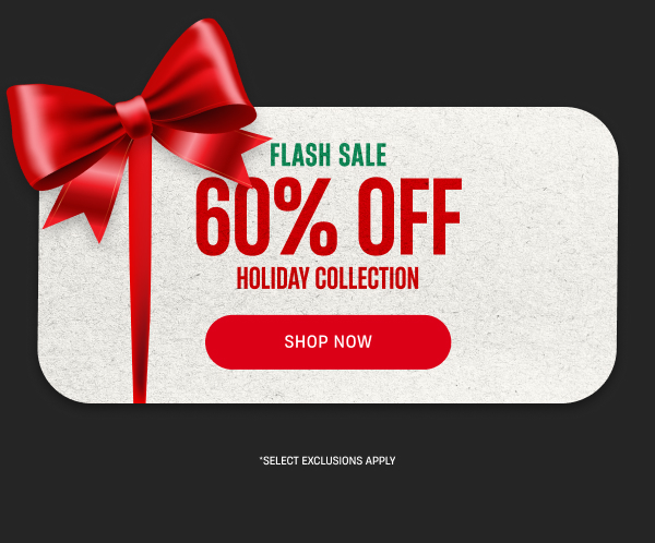 Flash Sale | 60% off Holiday Collection | Shop Now