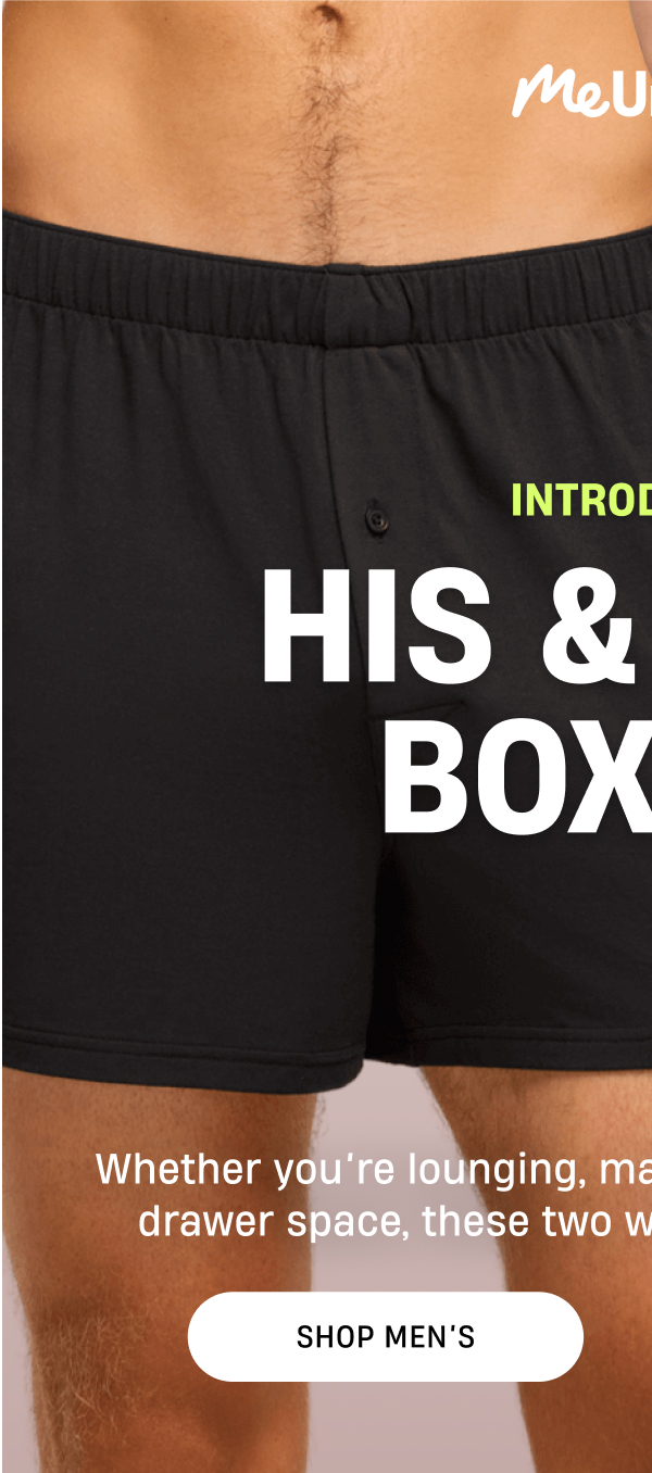 MeUndies | Introducing His & Hers Boxers | Shop Mens