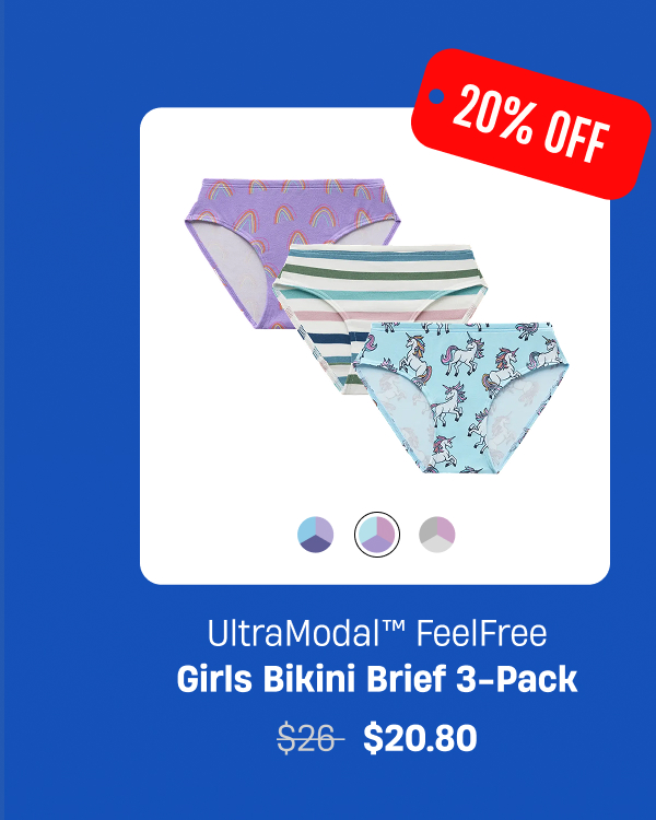 UltraModal FeelFree Girls Bikini brief 3-Pack