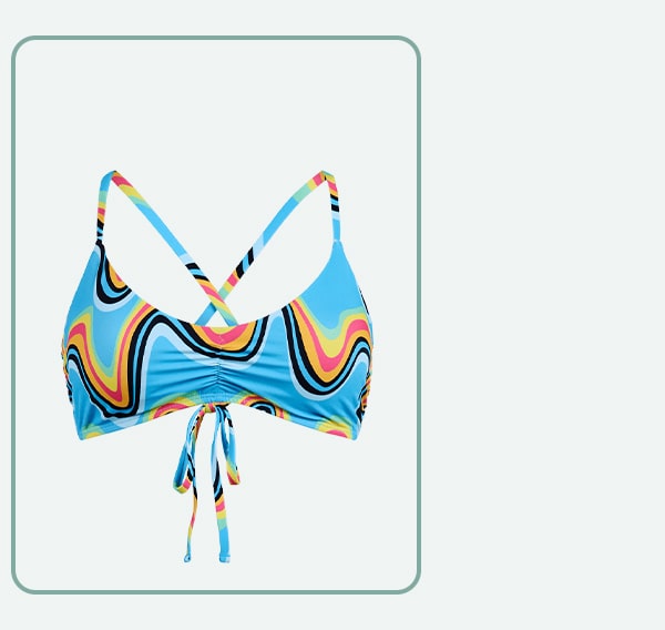 Tie scoop swim top