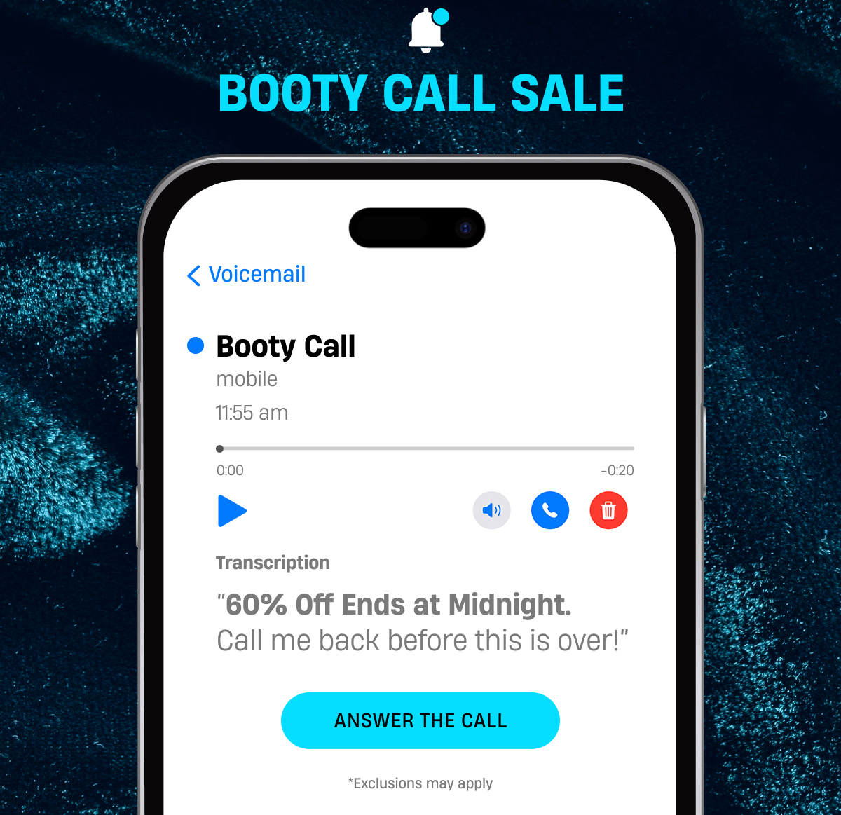 Booty Call Sale | 60% Off Ends at Midnight | Answer The Call