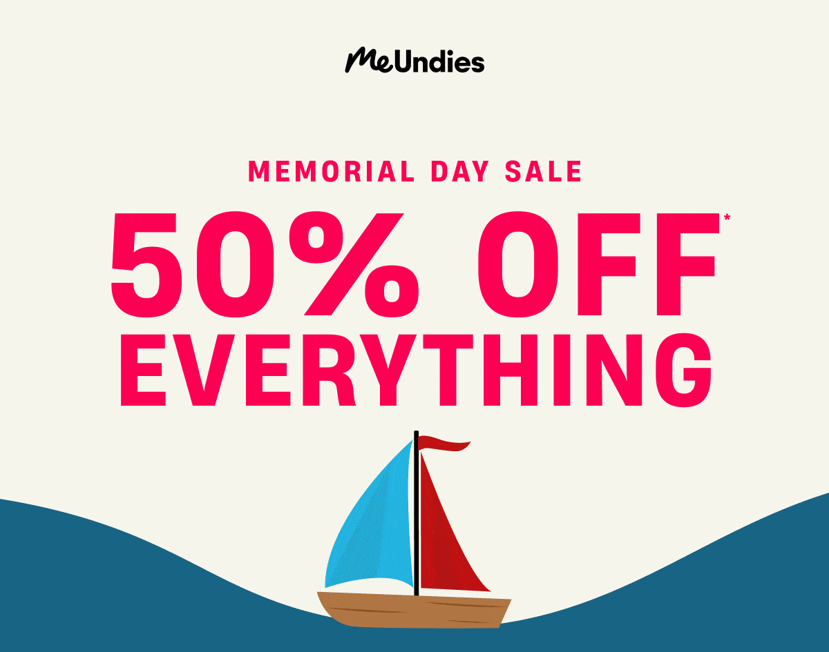 MeUndies | Memorial Day Sale | 50% off Everything