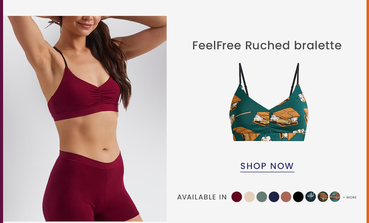 FeelFree Ruched bralette | Shop Now