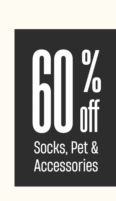 60^ Off Socks, Pet & Accessories