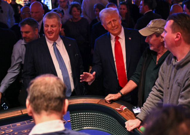 Trump Stops by Craps Table During Visit to Las Vegas Casino