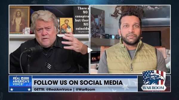 Kash Patel and Steve Bannon