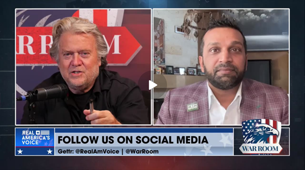 Kash Patel and Steve Bannon