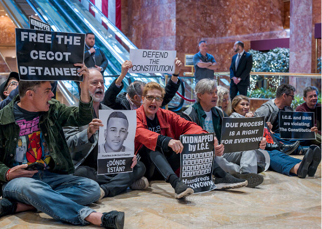 Report: Dozens of Anti-ICE Protesters Busted at Trump Tower in NYC