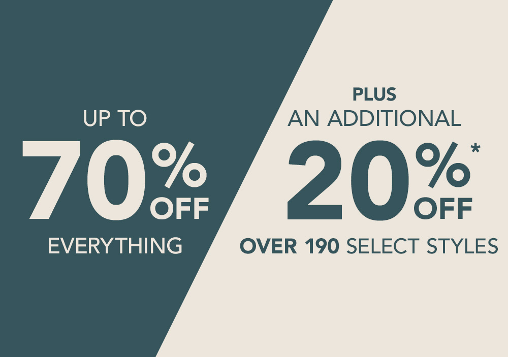 Take an Extra 20% Off Select Styles*