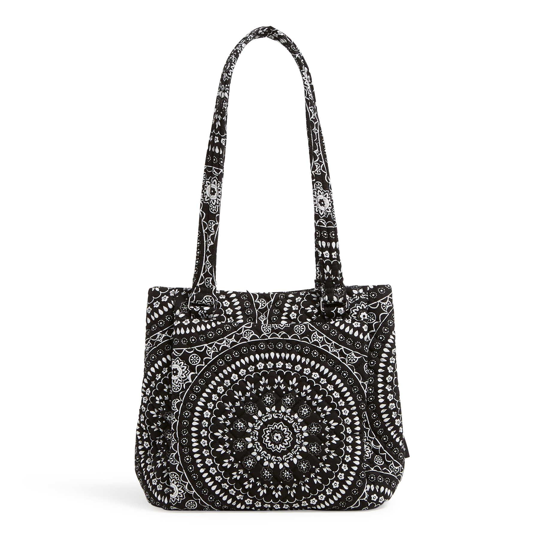 Shop Multi-Compartment Shoulder Bag in Black Bandana Medallion