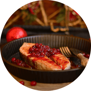 Skillet Cranberry Balsamic Salmon Recipe