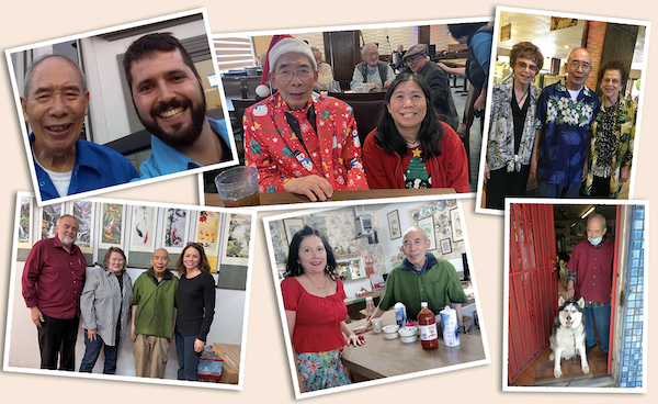 A collage of photos from Lucky's Breakfast