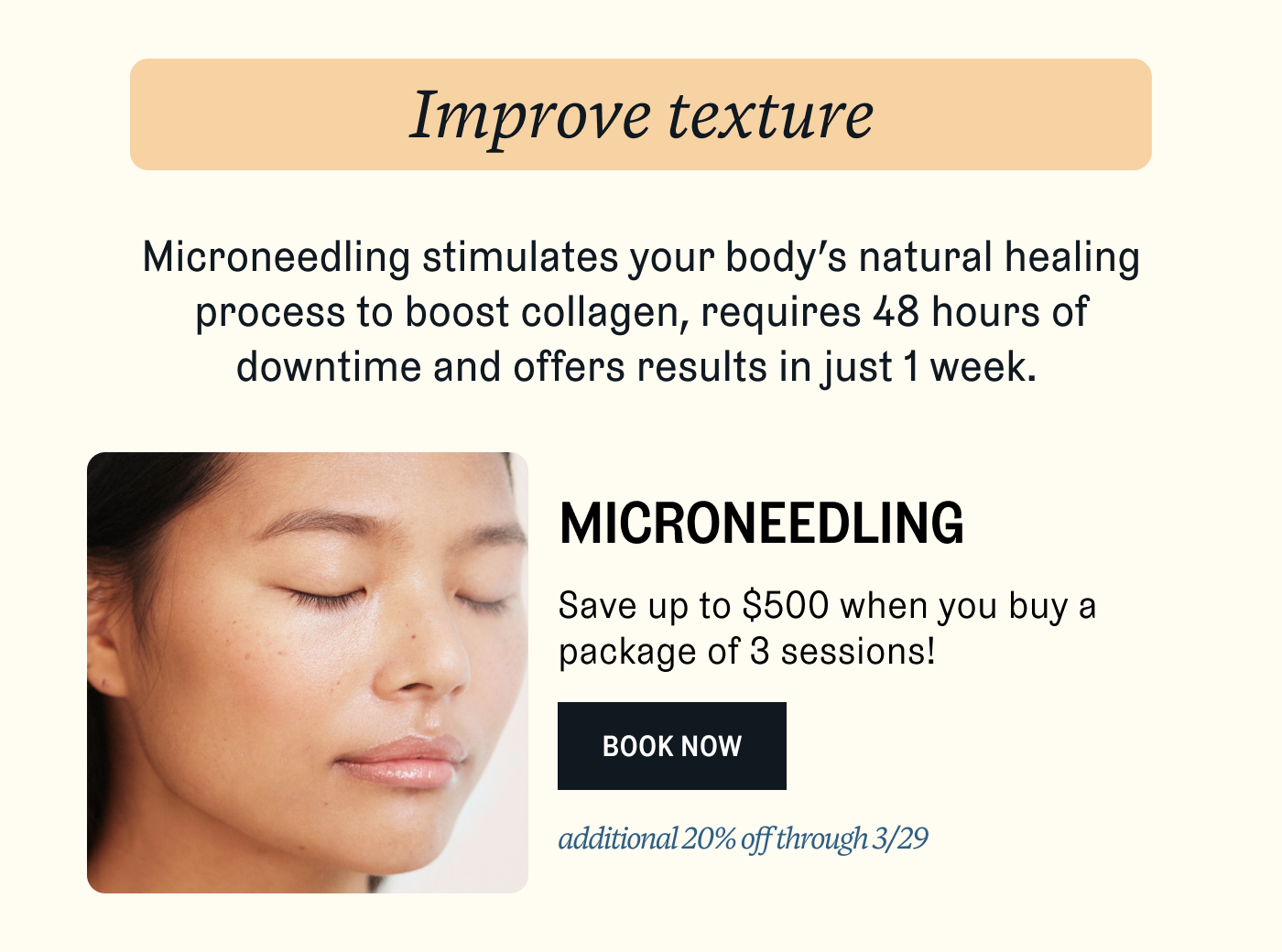 Improve texture with microneedling