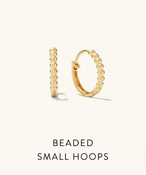 Beaded Small Hoops.