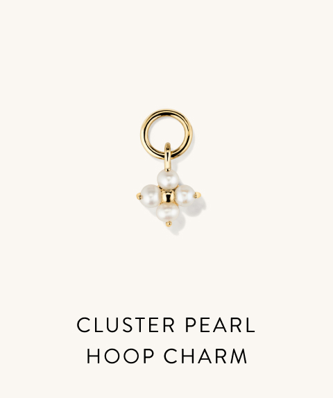 Cluster Pearl Hoop Charm.