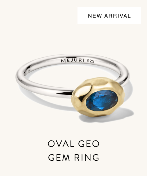 New Arrival. Oval Geo Gem Ring.