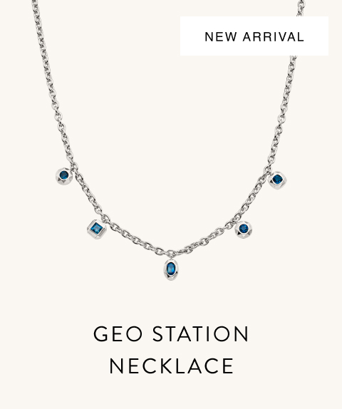 New Arrival. Geo Station Necklace.