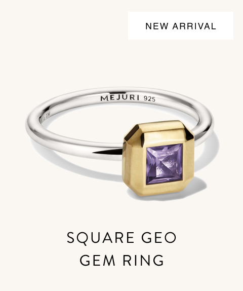 New Arrival. Square Geo Gem RIng.