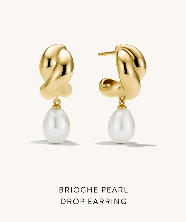 Brioche Pearl Drop Earring.