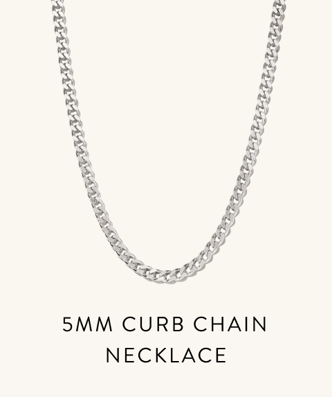 5mm Curb Chain Necklace.