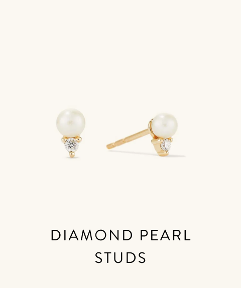 Diamond Pearl Studs.