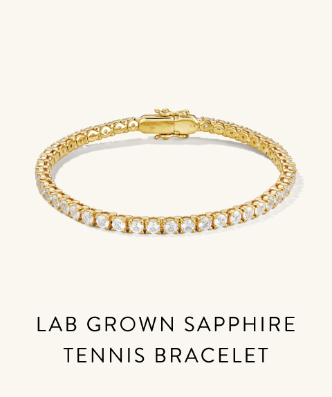Lab Grown Sapphire Tennis Bracelet.