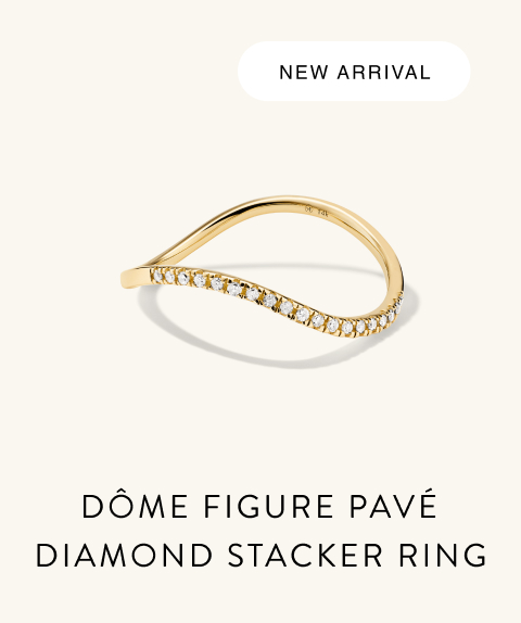 Dôme Figure Pavé Diamond Stacker Ring.