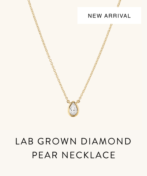 Lab Grown Diamond Pear Necklace.