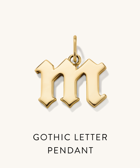 Gothic Letter Pendant.