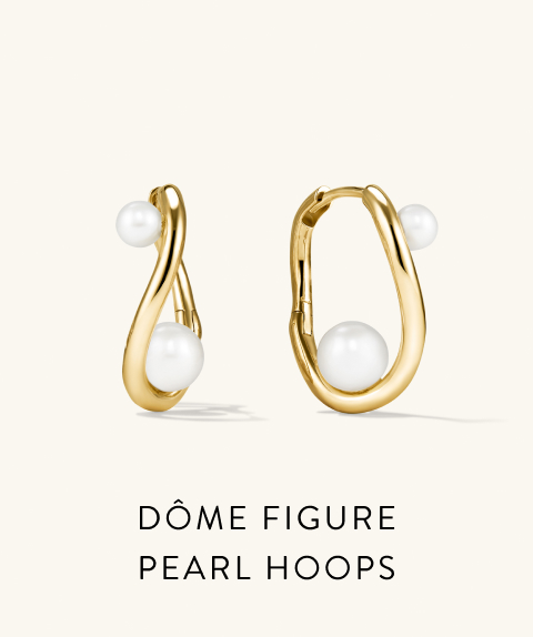 Dôme Figure Pearl Hoops. Dôme Figure Pearl Hoops.