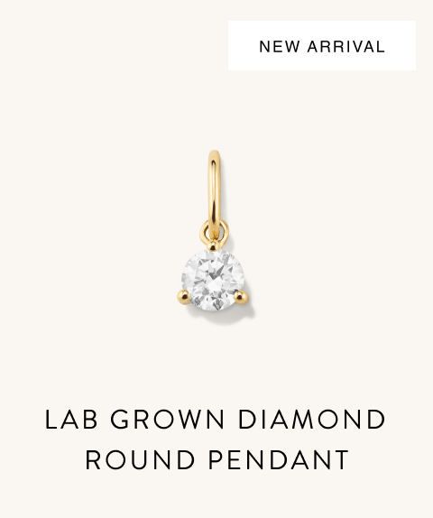 New Arrival. Lab Grown Diamond Round Pendant.