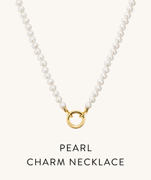 Pearl Charm Necklace.